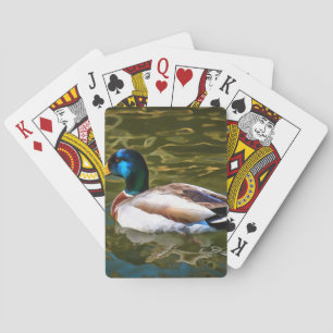 Baraja De Cartas Retrato artístico del pato mallard