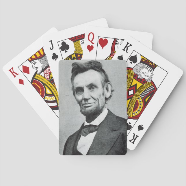Baraja De Cartas Retrato de Abe Lincoln 1 (Reverso)