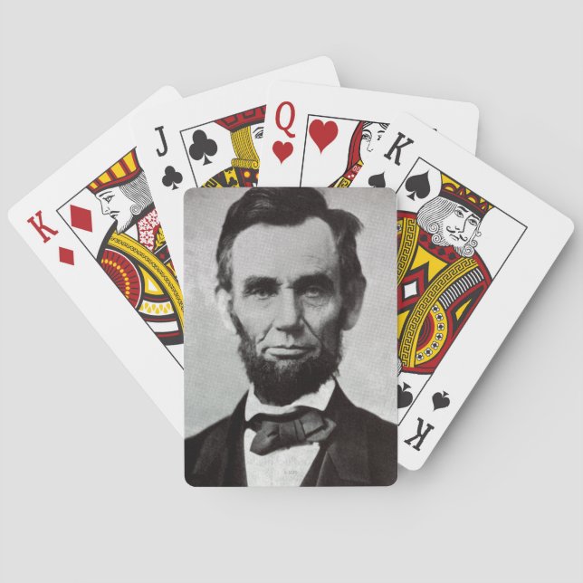 Baraja De Cartas Retrato de Abe Lincoln 2 (Reverso)