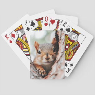 Baraja De Cartas Retrato de ardilla que ama los animales salvajes 