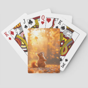 Baraja De Cartas Retrato de ardilla que ama los animales salvajes