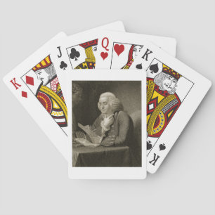 Baraja De Cartas Retrato de Benjamin Franklin, grabado por Thomas