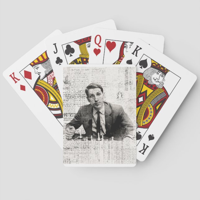 Baraja De Cartas Retrato de Bobby Fischer (Reverso)