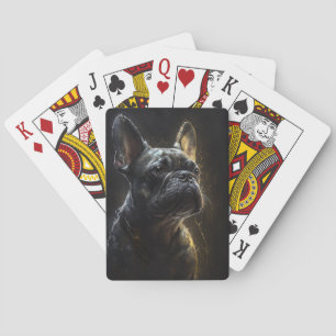 Baraja De Cartas Retrato de Bulldog francés Naturaleza animal Arte 