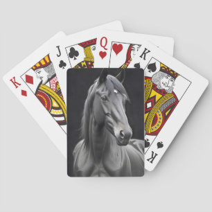 Baraja De Cartas Retrato de caballo Majestuosa Naturaleza Poster de