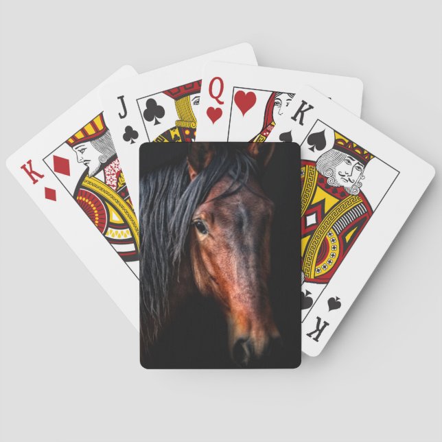 Baraja De Cartas Retrato de caballo VII (Reverso)