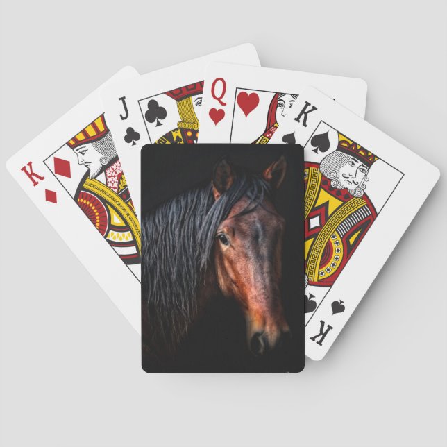 Baraja De Cartas Retrato de caballo VII (Reverso)