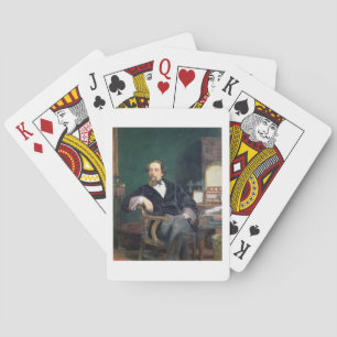 Baraja De Cartas Retrato de Charles Dickens (aceite sobre lienzo)