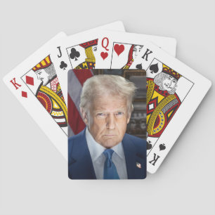 Baraja De Cartas Retrato de Donald Trump, presidente de Estados Uni