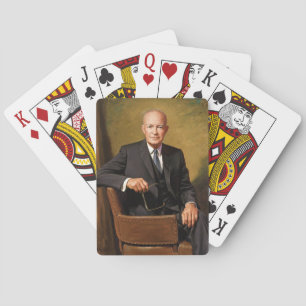 Baraja De Cartas Retrato de Dwight Eisenhower Presidente de la Casa