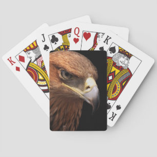 Baraja De Cartas Retrato de Eagle aislado en negro