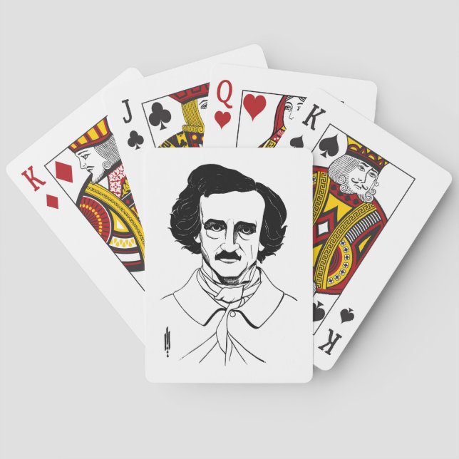 Baraja De Cartas Retrato de Edgar Allan Poe (Reverso)