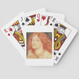 Baraja De Cartas Retrato de Elizabeth Siddal (1834-62), 1860 (rojo