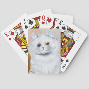 Baraja De Cartas Retrato de gato blanco Lois Wain