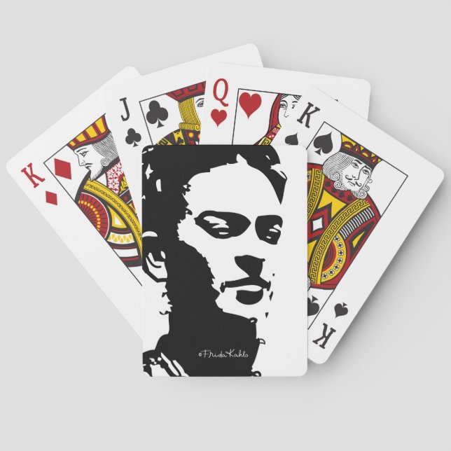 Baraja De Cartas Retrato de la sombra de Frida (Reverso)