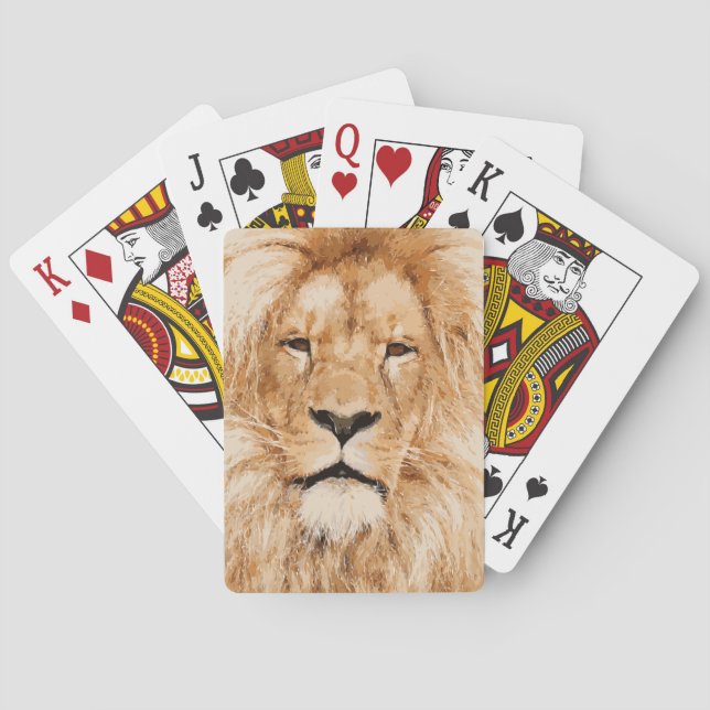 BARAJA DE CARTAS RETRATO DE LION (Reverso)
