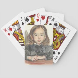 Baraja De Cartas Retrato de Marie (Chica joven de Cute)