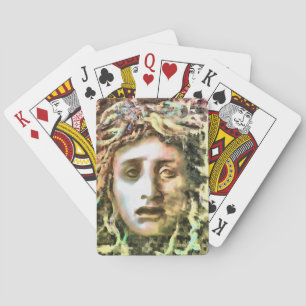 Baraja De Cartas Retrato de Medusa de un Gorgón
