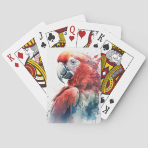 Baraja De Cartas Retrato de pájaro loro pintura animal vida silvest
