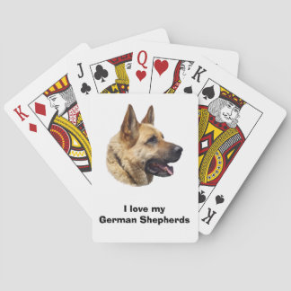 Baraja De Cartas Retrato de perro pastor alsaciano alemán