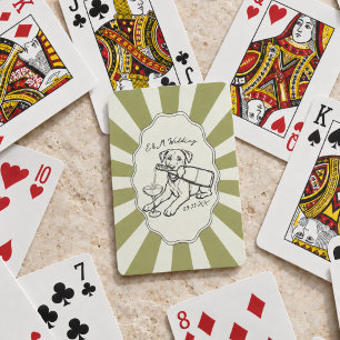 Baraja De Cartas Retrato de Perro Personalizado Libro de Invitados
