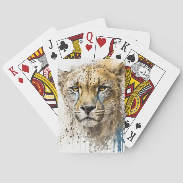 Baraja De Cartas Retrato de queso pintura animal vida silvestre al  (Reverso)