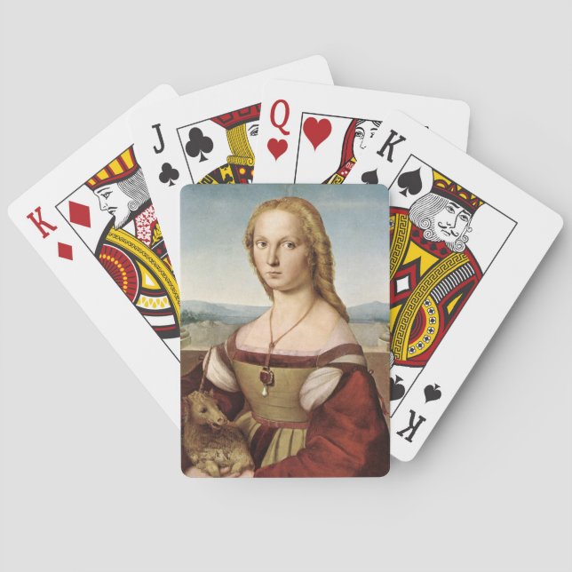 Baraja De Cartas Retrato de una dama con unicornio (de Raphael) (Reverso)