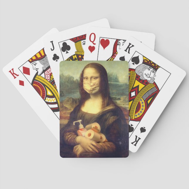 Baraja De Cartas Retrato de virus Corona (Reverso)