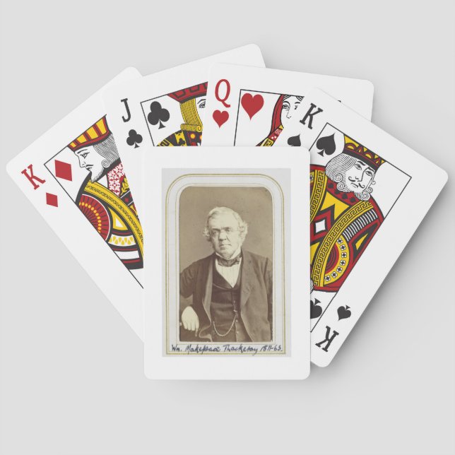 Baraja De Cartas Retrato de William Makepeace Thackeray (1811-63) (Reverso)