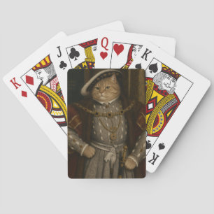 Baraja De Cartas Retrato del gato rey Tudor – Henry VIII Gato Renac