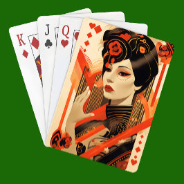 Baraja De Cartas Retrato femenino Art Deco