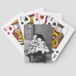 Baraja De Cartas Retrato inquietante de hermanos antiguos