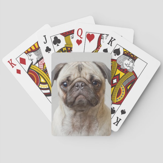 Baraja De Cartas Retrato Pug (Reverso)