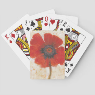 Baraja De Cartas Retrato rojo de la amapola