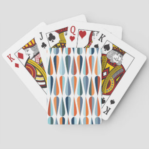 Baraja De Cartas Retro a mediados de siglo, patrón de formas de caí