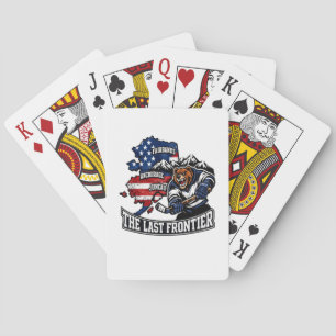 Baraja De Cartas Retro Alaska La Última Frontera Mapa de Oso de Hoc