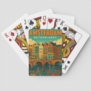 Baraja De Cartas Retro Ámsterdam Países Bajos