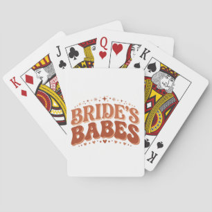 Baraja De Cartas Retro Bride's Babes Terracotta Despedida de Solter