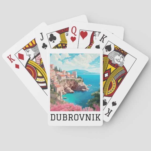 Baraja De Cartas Retro Classic Dubrovnik Croacia (Reverso)