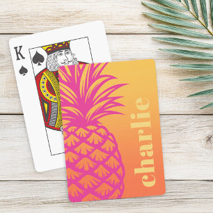 Baraja De Cartas Retro de gradiente amarillo naranja rosa caliente