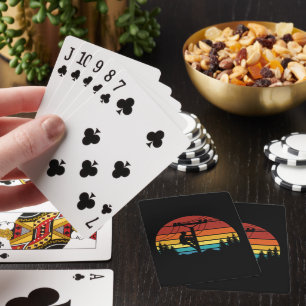 Baraja De Cartas Retro de Sunset de Lineman Vintage