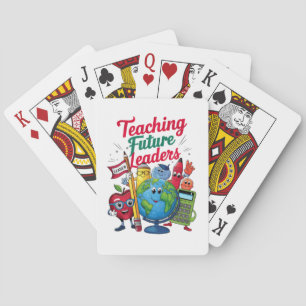 Baraja De Cartas Retro Enseñanza Líderes Futuros Profesor Escuela 
