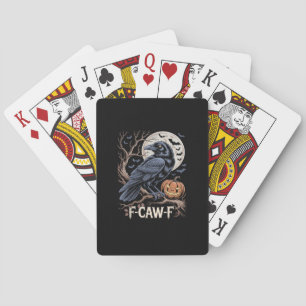 Baraja De Cartas Retro F-Caw-F Pájaro Cuervo Divertido Cuervo Pájar