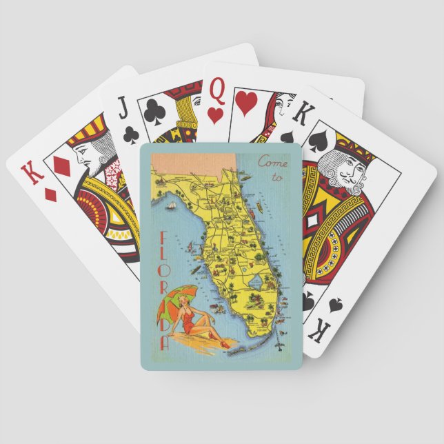 Baraja De Cartas Retro Florida (Reverso)