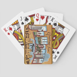 Baraja De Cartas Retro Fort Worth TX Greeting Playing Cards