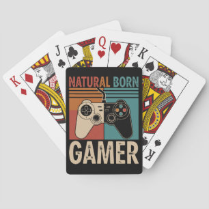 Baraja De Cartas Retro Gamer Divertido Nacido para Jugar