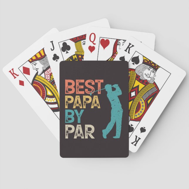 Baraja De Cartas Retro Golfer - Mejor Papa Por Par (Reverso)