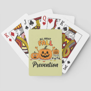 Baraja De Cartas Retro I Love Fall Prevention Fall Occupation