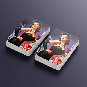 Baraja De Cartas Retro Las Vegas Chica Pin-up