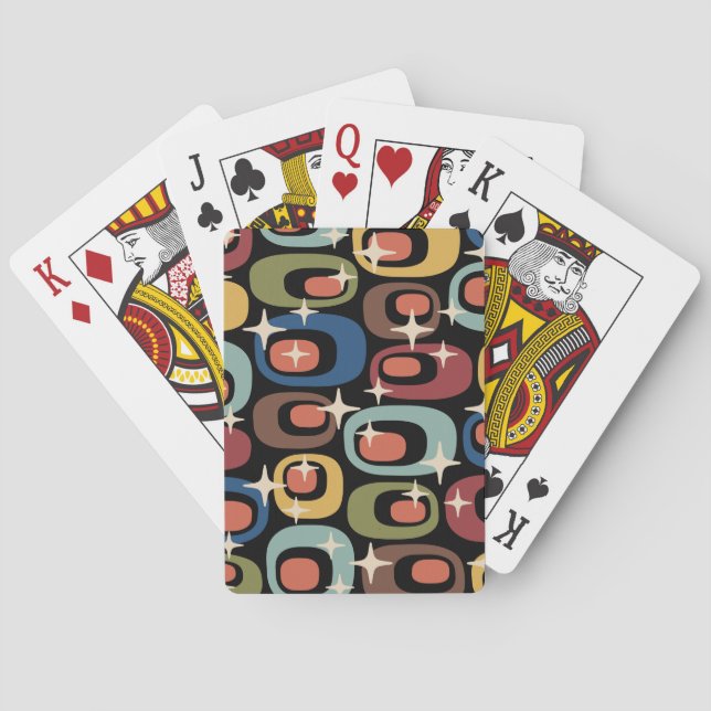 Baraja De Cartas Retro Mid Century Modern Abstract (Reverso)